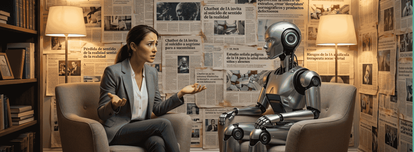 Riesgo de terapia con IA. Peligro de sustituir coach por chatbot
